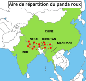 Habitat du panda roux