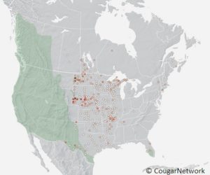 Aire de répartition du puma