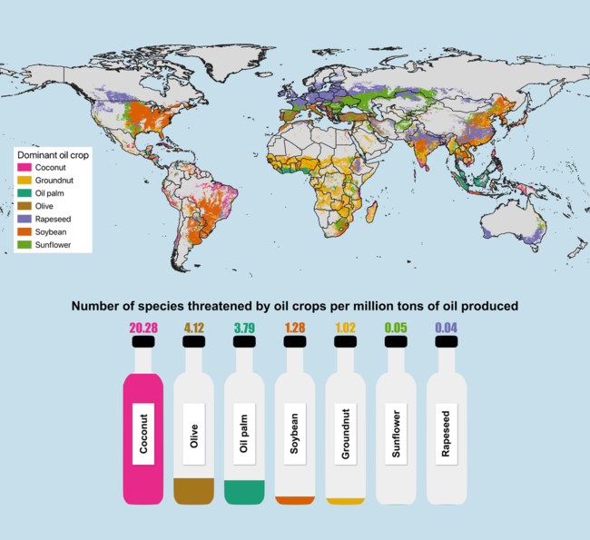 graphique espèces menacées et huile