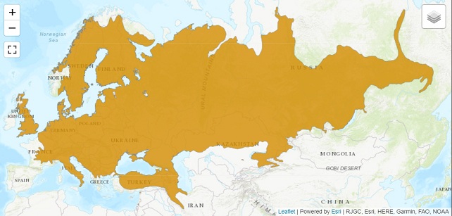 Aire de répartition du campagnol terrestre