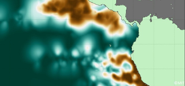 Zones mortes dans l'océan Pacifique