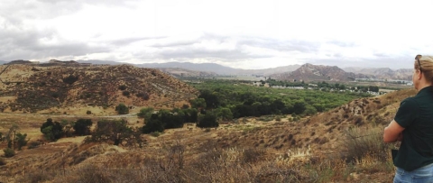 Une femme face au paysage