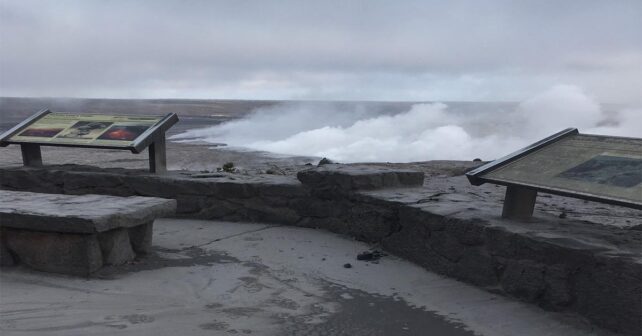 Récifs coralliens perdus à cause de l'éruption du Kīlauea