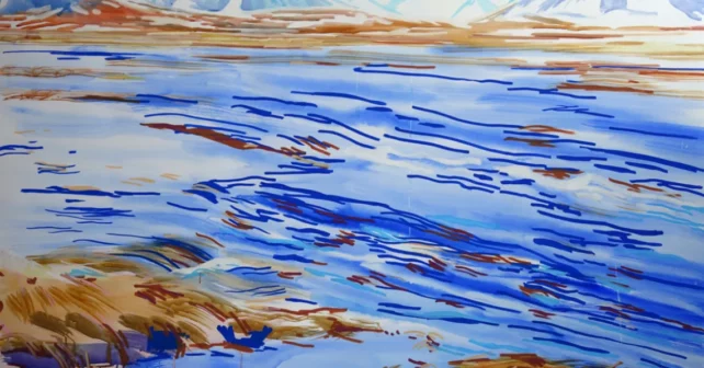 Nikki Lindt - Rapids (dégel printanier), aquarelle sur papier