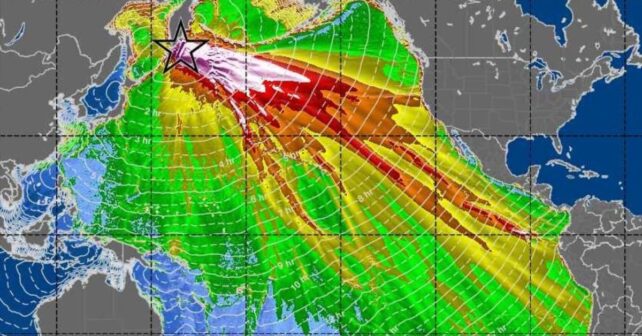 El satélite captura la primera imagen detallada de un tsunami masivo
