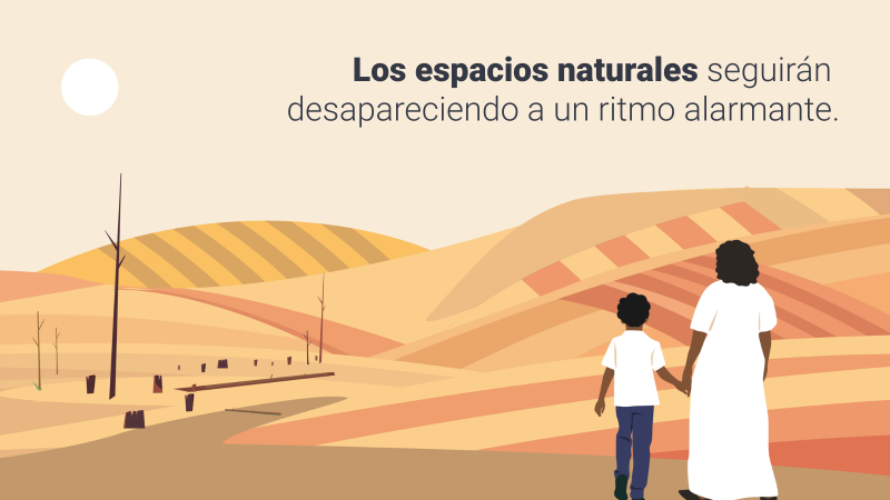 Les espaces naturels continueront de disparaître à un rythme alarmant.