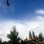 Les États-Unis ont largué 6 000 bûches depuis des hélicoptères à travers le pays dans le cadre d'un plan visant à sauver les rivières.