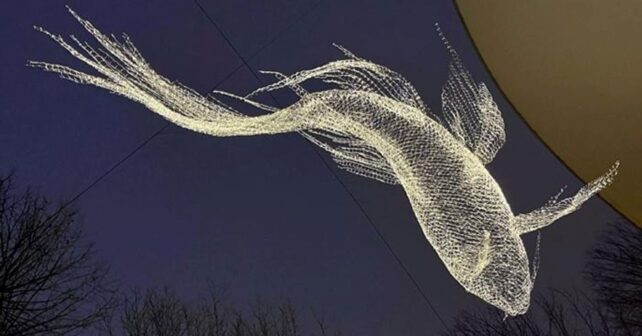 Ecologistas denuncian esculturas luminosas en el río Manzanares
