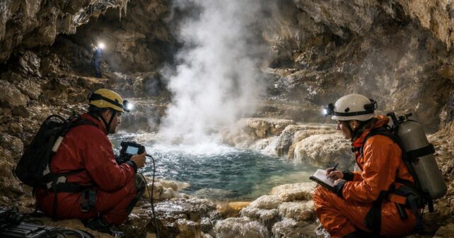 À 320 mètres sous le sol corse les géologues mettent au jour une cavité hydrothermale active depuis plus de 100000 ans