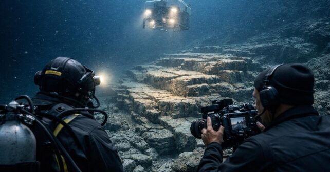 À 4870 mètres sous lʼAtlantique une équipe française vient de découvrir une étrange formation rocheuse jamais cartographiée