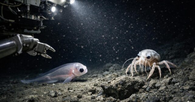 À 9700 mètres de profondeur les caméras dʼun sous-marin japonais ont filmé des créatures que personne nʼavait observées