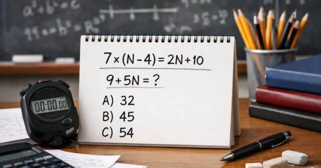Défi mathématique : saurez-vous déterminer la valeur de N en 35 secondes ?