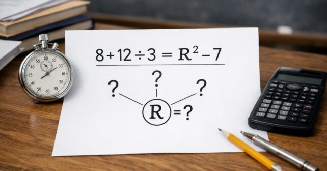 Défi mathématique : saurez-vous trouver la valeur de R en 40 secondes ?