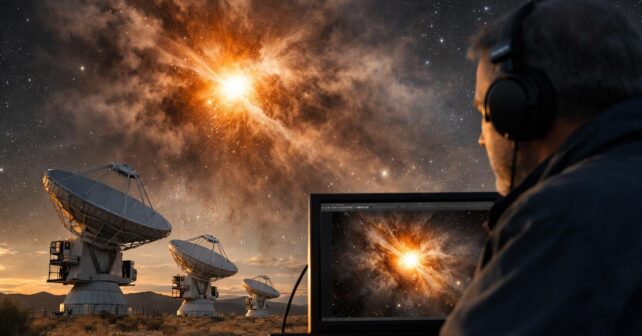 Pour la première fois des astronomes capturent lʼinstant exact où un nuage interstellaire commence à sʼeffondrer en étoile