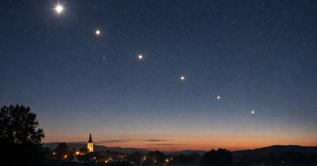 Spectacle exceptionnel cette nuit avec un alignement planétaire visible sans instrument depuis presque toute la France