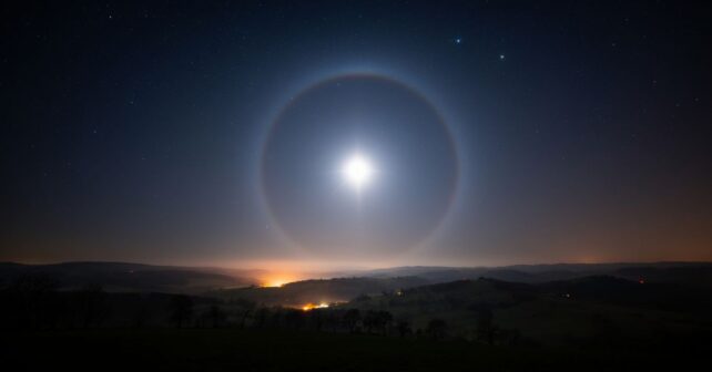 Un spectaculaire halo lunaire pourrait apparaître au-dessus de la France cette nuit : voici comment ce phénomène se forme