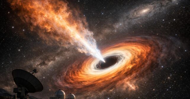 Un trou noir géant viendrait de révéler un phénomène dʼéjection que les astronomes nʼavaient encore jamais modélisé