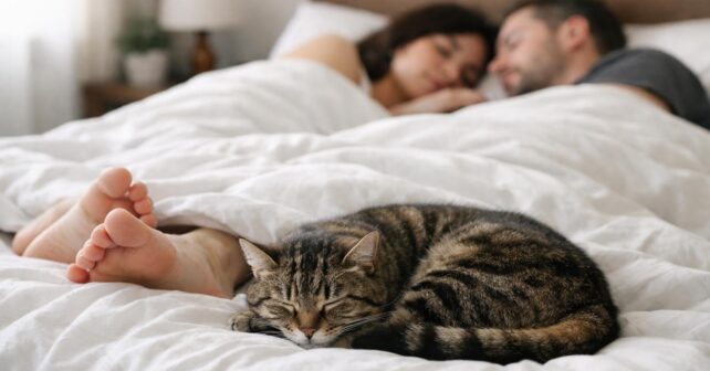 Votre chat dort à vos pieds plutôt que sur lʼoreiller : ce que ça révèle de votre relation