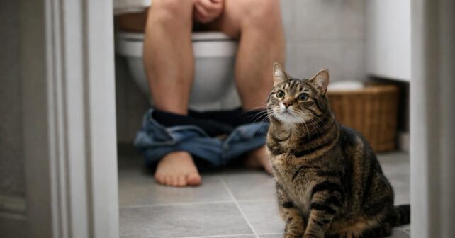 Votre chat vous suit aux toilettes à chaque fois : ce comportement gênant cache quelque chose de touchant