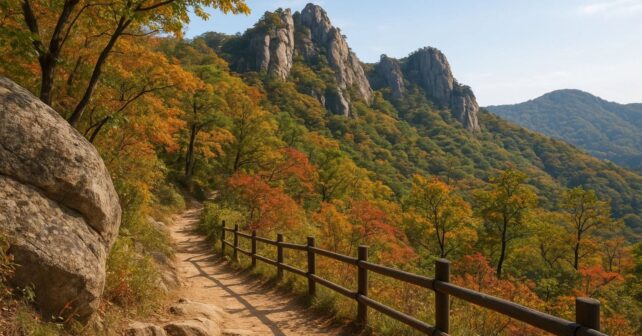 Paisaje del Parque Nacional de Palgongsan, en Corea del Sur, donde se confirmó por primera vez la cría de un búho protegido.