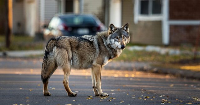 Un loup repéré en plein après-midi dans un lotissement de lʼAin la présence confirmée par lʼOFB