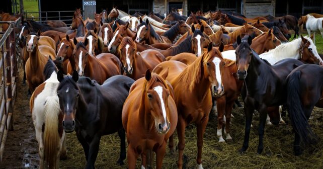 60 chevaux cherchent un pré en urgence avant la fermeture dʼun centre équestre en faillite
