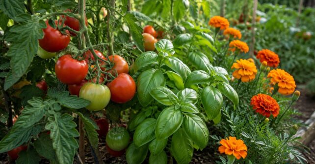 Los expertos coinciden: para que los tomates crezcan sanos, fuertes y con mucho sabor en el huerto de casa debes plantar al lado esta planta aromática