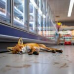 « On lʼa retrouvé endormi dans le rayon surgelés » : un renard sʼinvite dans un supermarché breton