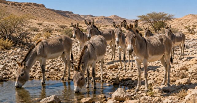 Reintrodujeron 28 asnos salvajes en un desierto de Israel en 1982: hoy son entre 500 y 600 viviendo en libertad, y cavan pozos que se convierten en oasis para otras especies