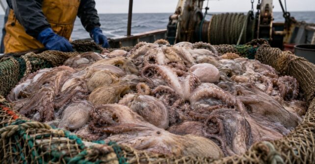 Hace solo dos años apenas se pescaban pulpos grandes en el mar del Norte: hoy salen por toneladas de las redes, y los expertos culpan al calentamiento del agua y a la desaparición del bacalao