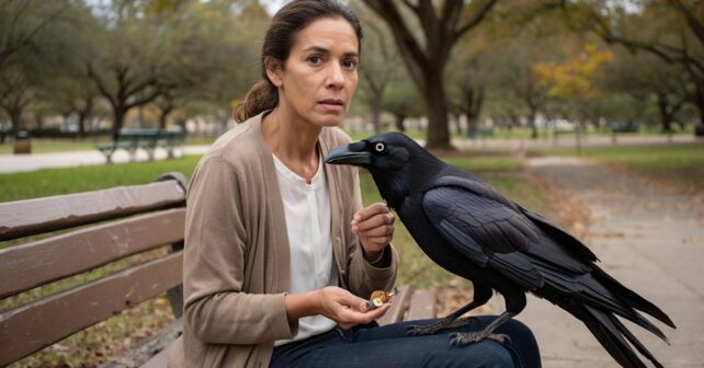 Elle nourrit une corneille chaque matin : trois ans plus tard lʼoiseau se met à lui rapporter des objets