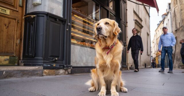 Un chien attend chaque matin devant la même boulangerie : les habitants ont fini par comprendre