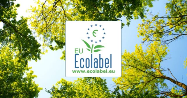 Logotipo de la etiqueta ecológica de la UE: una flor rodeada de estrellas